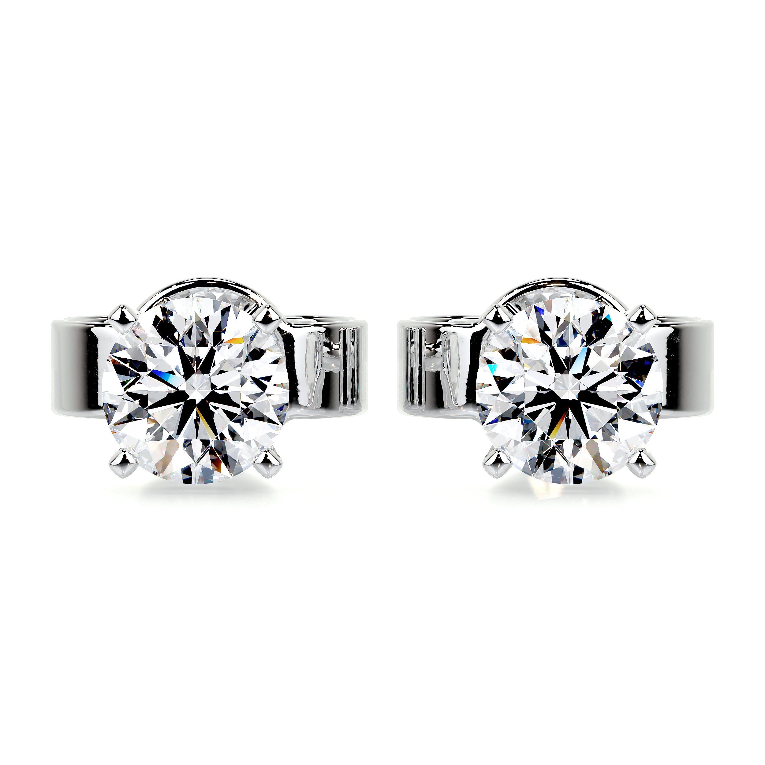 Lab Grown Diamond Stud Earrings - 1.25 Carat Round – Michael Gabriels